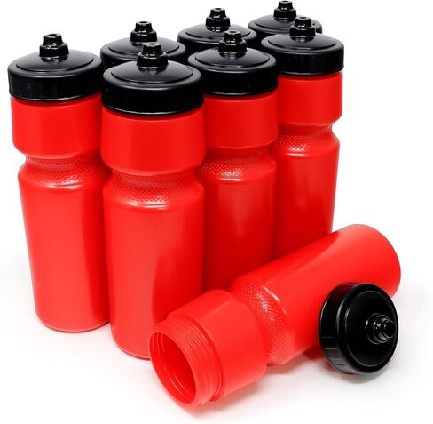 Rolling Sands USA Made 24 oz Sports Squeeze Water Bottles, 3 Pack, BPA-Free, Easy Drink One Way Flow Valve, Fits Most Bike Cages, Dishwasher Safe, Durable, Reusable and Lightweight, Clear Frost in Kuwait