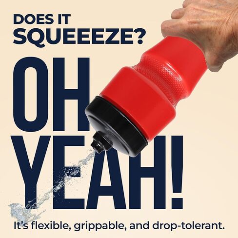 Rolling Sands USA Made 24 oz Sports Squeeze Water Bottles, 3 Pack, BPA-Free, Easy Drink One Way Flow Valve, Fits Most Bike Cages, Dishwasher Safe, Durable, Reusable and Lightweight, Clear Frost in Kuwait