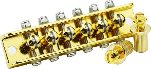 Guyker Guitar Roller Bridge Agping 10.5mm ، جسر على طراز Mosrite مع ترصيع لـ 6 String Les Paul LP Electric Guitar (GM018 ، Chrome) in Kuwait