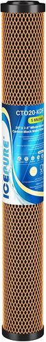 ICEPURE 1 Micron 20" x 2.5" Whole House CTO Carbon Sediment Water Filter Cartridge Compatible with C1-20, EP-20, HX-CB-25-2010, F3WCB32, Pack of 1 in Saudi Arabia