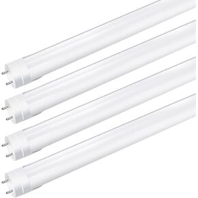 LightingWill LED T8 Light Tube 2FT, Warm White 3000K-3500K, Dual-End Powered Ballast Bypass, 1000Lumens 10W (24W Fluorescent Equivalent), Frosted Cover, AC85-265V Lighting Tube Fixtures, 4 Pack… in Saudi Arabia
