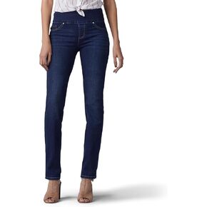 Lee Women's Sculpting Fit Slim Leg Pull on Jean, Slumber, 10 in Kuwait