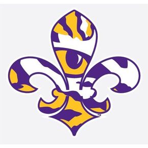 LSU Tigers TIGER EYE FLEUR DE LIS Logo 6" Vinyl Decal Car Truck Sticker in Saudi Arabia