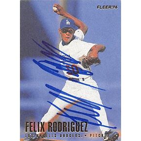 Autograph 158184 Los Angeles Dodgers 1996 Fleer No. 446 Felix Rodriguez Autographed Baseball Card in Saudi Arabia