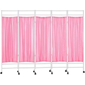 3 4 5 6 Panels Medical Privacy Screen,Mobile Medical Privacy Screen Room Divider,6ft High Room Divider with Wheels for Hospitals Office (Brown 6) (A 4) in Saudi Arabia