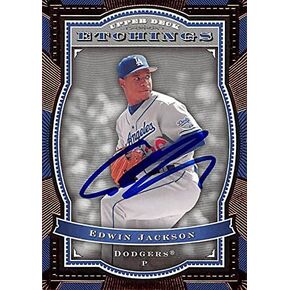 توقيعه 157189 لوس أنجلوس دودجرز 2004 Upper Deck Ethings No. 73 Edwin Jackson بطاقة البيسبول in Kuwait
