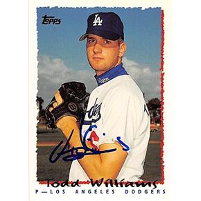 125690 Los Angeles Dodgers Ft 1995 Topps Traded No. 29T Todd Williams Autographed Baseball Card in Kuwait