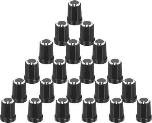Meccanixity 40pcs 6mm / 0.24 "فتحة Guitar Hoob amplifier دفع على مقابض ملائمة ، والتحكم في الجهد الأصفر للتحكم في نغمة الصوت ، وأجزاء باس الجيتار ، والكروم in Kuwait