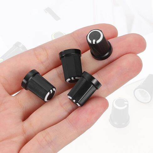 Meccanixity 40pcs 6mm / 0.24 "فتحة Guitar Hoob amplifier دفع على مقابض ملائمة ، والتحكم في الجهد الأصفر للتحكم في نغمة الصوت ، وأجزاء باس الجيتار ، والكروم in Kuwait