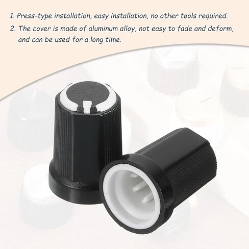 Meccanixity 40pcs 6mm / 0.24 "فتحة Guitar Hoob amplifier دفع على مقابض ملائمة ، والتحكم في الجهد الأصفر للتحكم في نغمة الصوت ، وأجزاء باس الجيتار ، والكروم in Kuwait