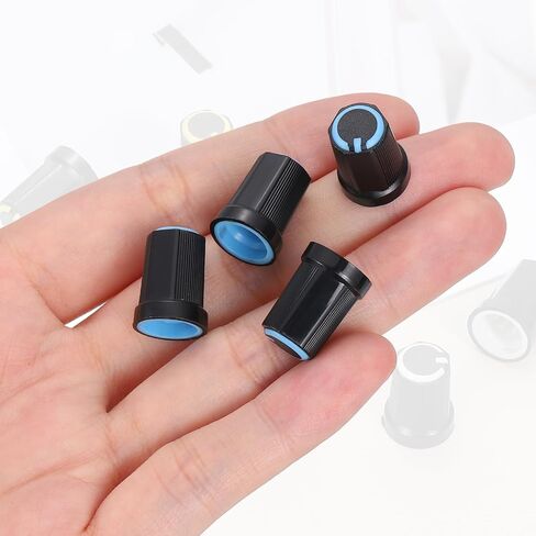 Meccanixity 40pcs 6mm / 0.24 "فتحة Guitar Hoob amplifier دفع على مقابض ملائمة ، والتحكم في الجهد الأصفر للتحكم في نغمة الصوت ، وأجزاء باس الجيتار ، والكروم in Kuwait