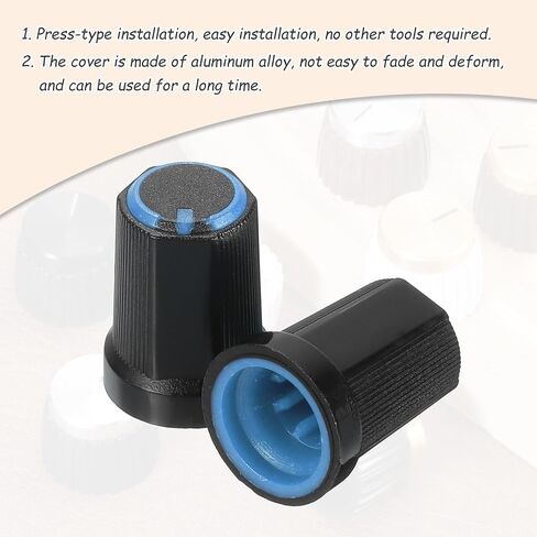 Meccanixity 40pcs 6mm / 0.24 "فتحة Guitar Hoob amplifier دفع على مقابض ملائمة ، والتحكم في الجهد الأصفر للتحكم في نغمة الصوت ، وأجزاء باس الجيتار ، والكروم in Kuwait