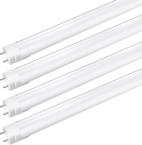 LightingWill LED T8 Light Tube 2FT, Warm White 3000K-3500K, Dual-End Powered Ballast Bypass, 1000Lumens 10W (24W Fluorescent Equivalent), Frosted Cover, AC85-265V Lighting Tube Fixtures, 4 Pack… in Saudi Arabia