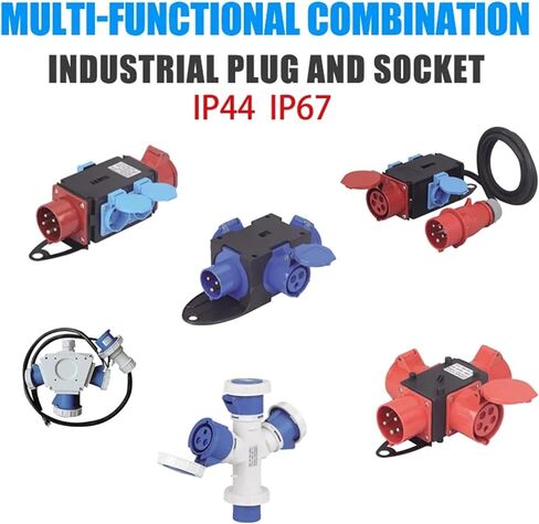مجموعة متعددة الوظائف التوصيل الصناعي والمقبس 3P4P5P موصل كهربائي مضاد للماء مجموعة مرنة 220V 380V (2131-012) in Kuwait