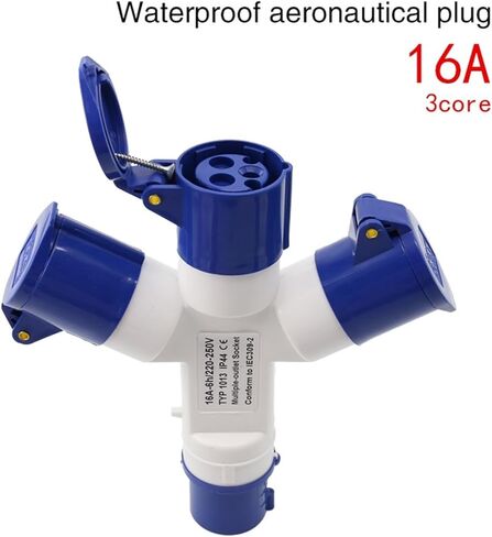 موصل قابس الطيران الصناعي المقاوم للماء 3-Core 16A قابس طيران متعدد النقاط من ثلاث نقاط in Kuwait