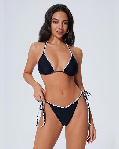 SUUKSESS Women Cheeky Halter String Bikini Sets Sexy Triangle Two Piece Swimsuit in Saudi Arabia