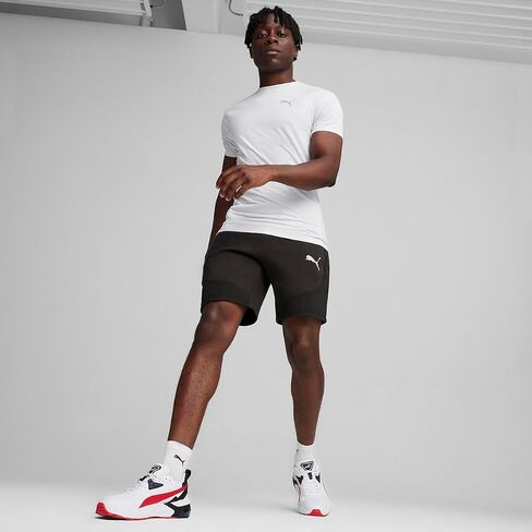 PUMA MENS EVOSTRIPE 8 بوصة شورت التدريب القيعان غير الرسمية الرباطية غير الرسمية - أسود in Saudi Arabia