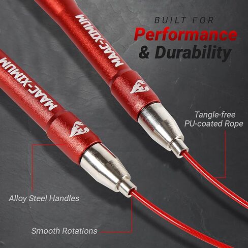 PREMIUM JUMP ROPE, Lightweight, Self-Locking, Adjustable for Adults, Speed Skipping Rope, Fitness, Crossfit, Boxing, MMA in Saudi Arabia