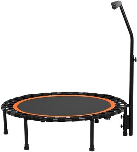 50 "قابلة للطي الترامبولين للبالغين ، 330 رطلاً من بنجي ترامبولين داخلي/في الهواء الطلق مع مقبض رغوة قابلة للتعديل ، معدات تمرين مستقرة ، هادئة لصالة الألعاب الرياضية المنزلية. in Kuwait