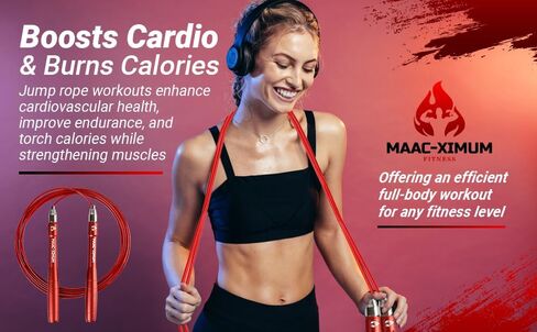 PREMIUM JUMP ROPE, Lightweight, Self-Locking, Adjustable for Adults, Speed Skipping Rope, Fitness, Crossfit, Boxing, MMA in Saudi Arabia