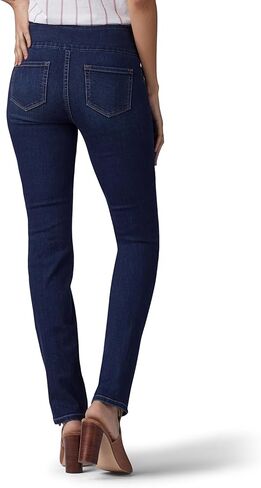 Lee Women's Sculpting Fit Slim Leg Pull on Jean, Slumber, 10 in Kuwait