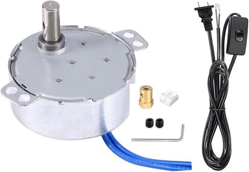محرك متزامن متزامن ، محرك القرص الدوار ، محرك 110 فولت ، 50/60 هرتز AC 100 ~ 127V 4W 5-6RPM/MIN CCW/CW للمشروع المدرسي ، النموذج (5-6RPM) (1pc) in Kuwait