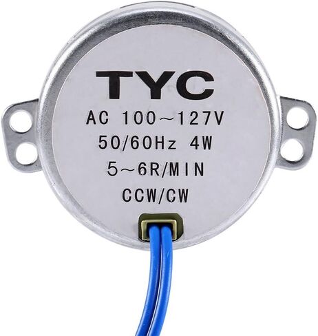 محرك متزامن متزامن ، محرك القرص الدوار ، محرك 110 فولت ، 50/60 هرتز AC 100 ~ 127V 4W 5-6RPM/MIN CCW/CW للمشروع المدرسي ، النموذج (5-6RPM) (1pc) in Kuwait