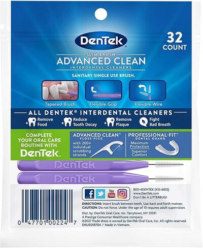 DenTek Easy Brush Interdental Cleaners, Mint, 16 Count | 10 Pack in Kuwait