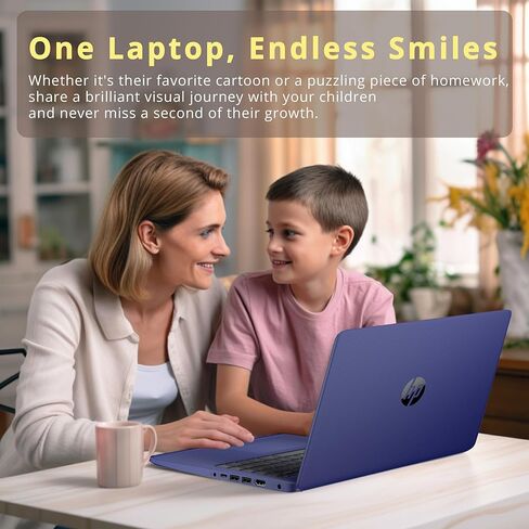 HP 14-Inch HD Display Intel Celeron 4GB RAM 64GB eMMC Win 10 Laptop (Indigo Blue) in Saudi Arabia