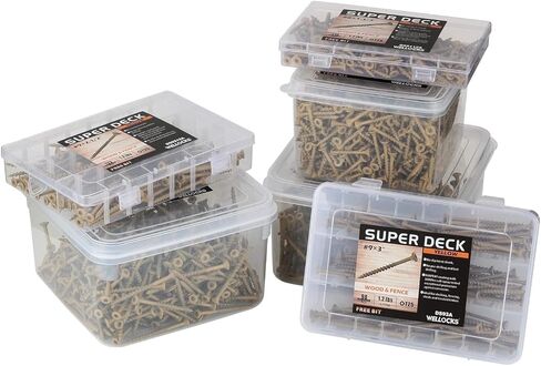 براغي سطح السفينة Wellocks 8 * 1 (200 جم) ، TAN 100 PCS ، مقاومة للصدأ ، ومقاومة للرذاذ الملح ، مطلي بالإيبوكسي ، T25 TORX متضمنة للسياج الخشبي ، التزيين والولايات المتحدة in Kuwait