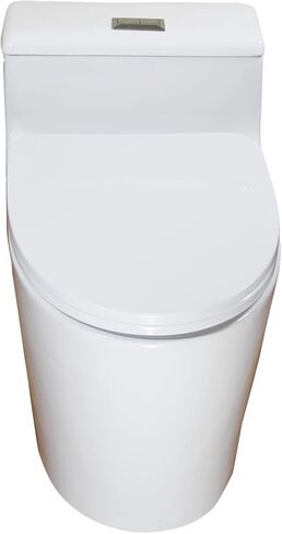 Winzo WZ5081T ممدود من قطعة واحدة مرحاض مزدوج تدفق منخفض المستوى القياسي 12 بوصة ، أبيض in Kuwait