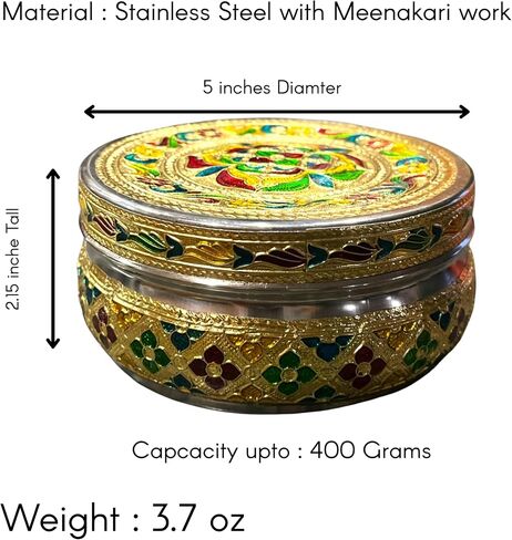 LOVENSPIRE 4ct Steel Sweet Box, Spice Box, Ladoo Box, Spice Storage, Mehndi Favors, Mithai Box, Desi Gift Boxes, Indian Favor Boxes, Laddoo Boxes, Sweets Box, Puja Favor, Pooja Favor, in Saudi Arabia
