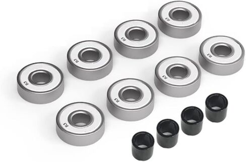 8pcs Professional Black Ceramic Bearings for Longboard Land Surfboard Roller Skating Integral Skateboards Bearing(Gray Integral Bearing) in Kuwait