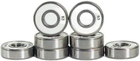 8pcs Professional Black Ceramic Bearings for Longboard Land Surfboard Roller Skating Integral Skateboards Bearing(Gray Integral Bearing) in Kuwait