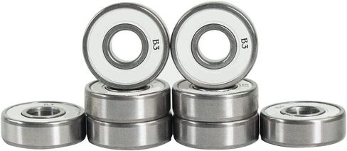 8pcs Professional Black Ceramic Bearings for Longboard Land Surfboard Roller Skating Integral Skateboards Bearing(Gray Integral Bearing) in Kuwait