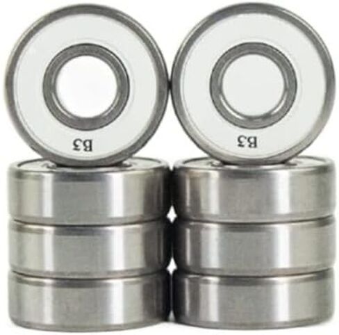 8pcs Professional Black Ceramic Bearings for Longboard Land Surfboard Roller Skating Integral Skateboards Bearing(Gray Integral Bearing) in Kuwait
