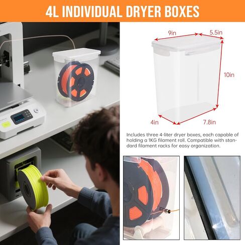 4 حاوية حاوية ثلاثية الأبعاد مع مجموعة DIY 19 PCS ، وصناديق تخزين للخيوط المحمولة لختم وحماية التخزين المؤق in Saudi Arabia
