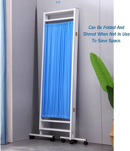 Mobile Medical Privacy Screen, 3–8 Panels, Portable Room Divider, 1.8M, Foldable Privacy Screen with Wheels for Beauty Salons, Clinics, Doctor's Offices (Color:Brown, Size:6-Panel) (Bra in Saudi Arabia
