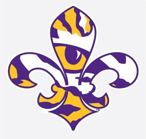 LSU Tigers Tiger Eye Fleur de Lis Logo 6 " in Saudi Arabia