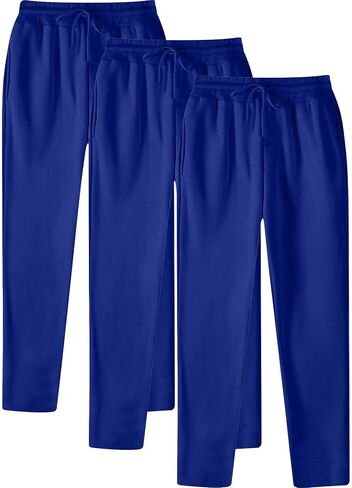 Aniywn 3 Pack Mens Sweatpants Open Bottom Baggy Track Pants Elastic Waist Athletic Joggers Sweat Pants Loose Casual Trousers in Saudi Arabia