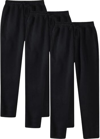 Aniywn 3 Pack Mens Sweatpants Open Bottom Baggy Track Pants Elastic Waist Athletic Joggers Sweat Pants Loose Casual Trousers in Saudi Arabia