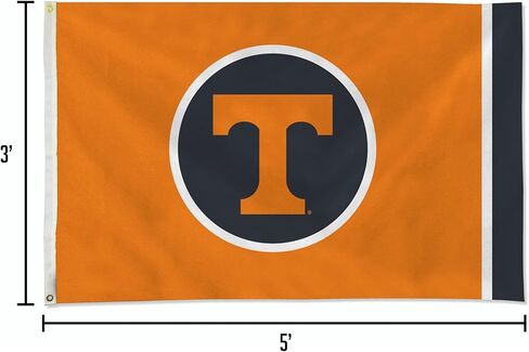 RICO Industries NCAA Tennessee المتطوعون علم العلم 3 '× 5' لافتة واحدة من جانب واحد - داخلي أو في الهواء الطلق - ديكور المنزل in Kuwait