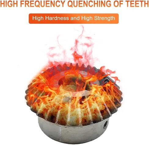 2/4pcs Bevel Gear 1.5M16T Hole Diameter 6/8/10/12mm Precision Conical Gear 90 Degrees 45# Steel Transmission Speed Ratio 1:1(2pcs,1.5M16T 12mm Hole) in Kuwait