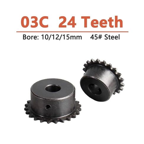 1pc 24 Teeth 03C Industrial Drive Sprocket Wheel 45# Steel Chain Gear 24T Bore 10/12/15mm(12mm) in Saudi Arabia