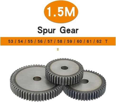 1pcs العتاد الأسطواني 1.5m -53/54/55/56/57/58/59/60/61/62TETH SC45# مواد الصلب الكربوني ترس مسطح ترسوي عالي التردد الأسنان (1.5M555T - Bore 14 MM) in Saudi Arabia