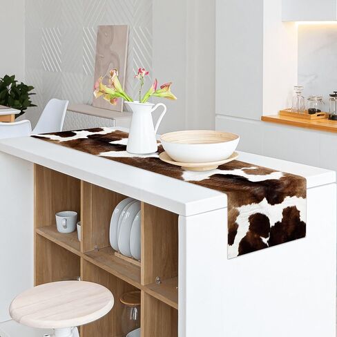 Western Cheetah Table Runner Brown Leopard Print Table Runners Western Home Decor for Wedding Party Home Dinner Table Decorations 13 x 36 Inch (just a Print) in Kuwait