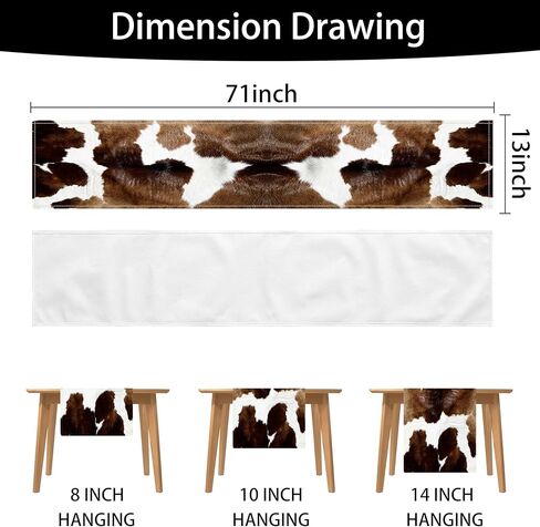 Western Cheetah Table Runner Brown Leopard Print Table Runners Western Home Decor for Wedding Party Home Dinner Table Decorations 13 x 36 Inch (just a Print) in Kuwait