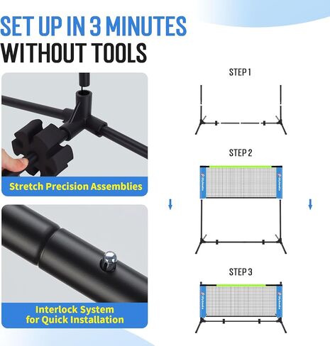 5 أقدام / 10 قدم / 12.5 قدمًا من المخللات الصغيرة للدراجات الخلفية مع 3 كرات المخلل ، وحقيبة ، والطباشير ، ونصف الملعب المحمولة ، in Kuwait