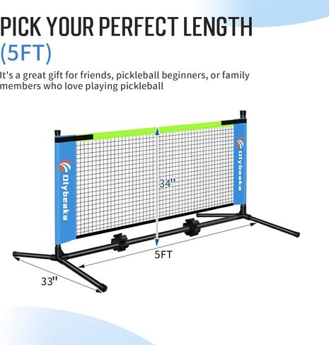 5 أقدام / 10 قدم / 12.5 قدمًا من المخللات الصغيرة للدراجات الخلفية مع 3 كرات المخلل ، وحقيبة ، والطباشير ، ونصف الملعب المحمولة ، in Kuwait