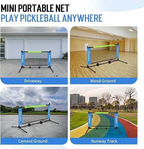 5 أقدام / 10 قدم / 12.5 قدمًا من المخللات الصغيرة للدراجات الخلفية مع 3 كرات المخلل ، وحقيبة ، والطباشير ، ونصف الملعب المحمولة ، in Kuwait